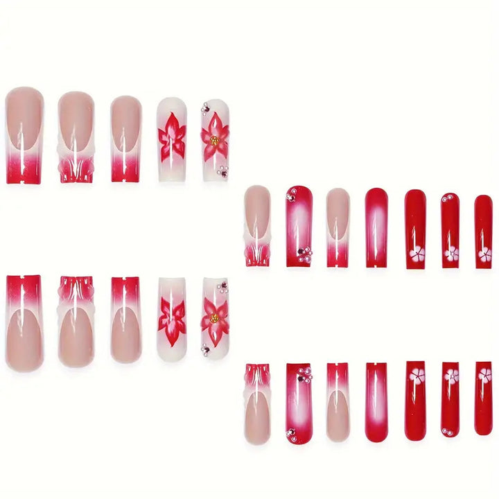 Artistic Gel Floral Nail Art Bowlift