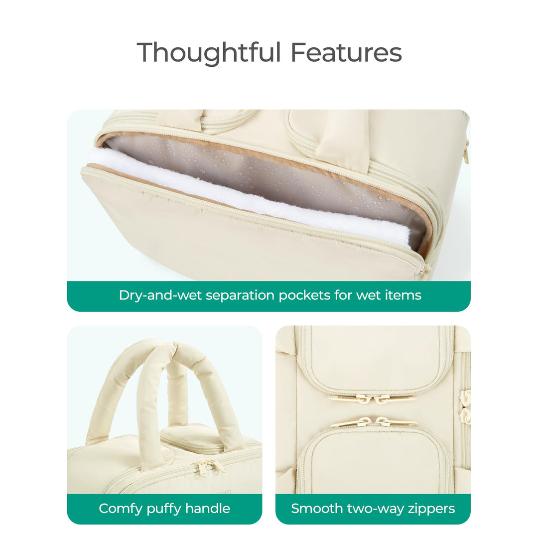 Cosmetic bag with organized compartments Bowlift