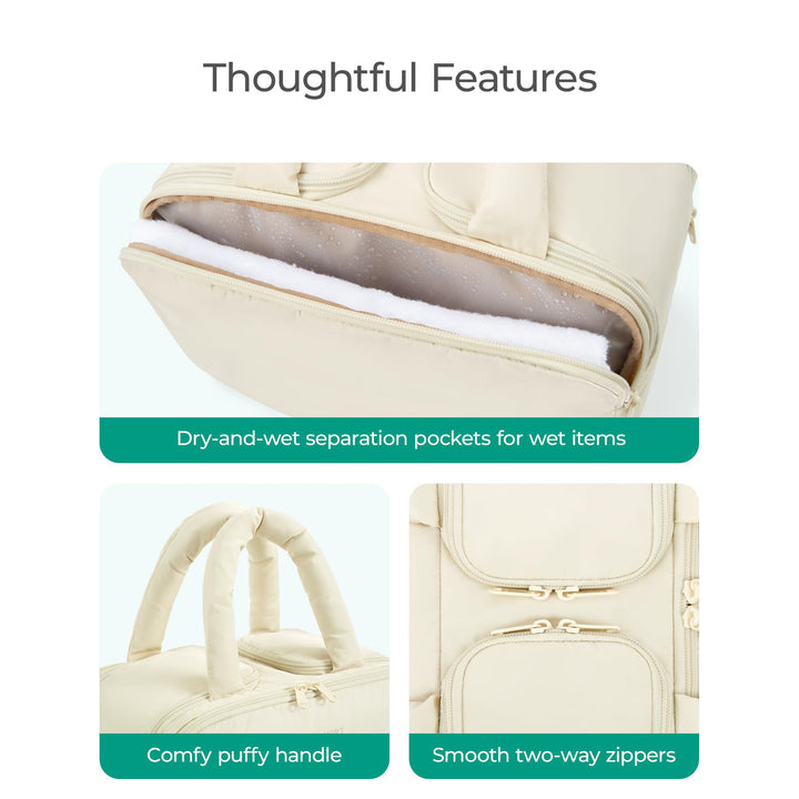 Cosmetic bag with organized compartments Bowlift