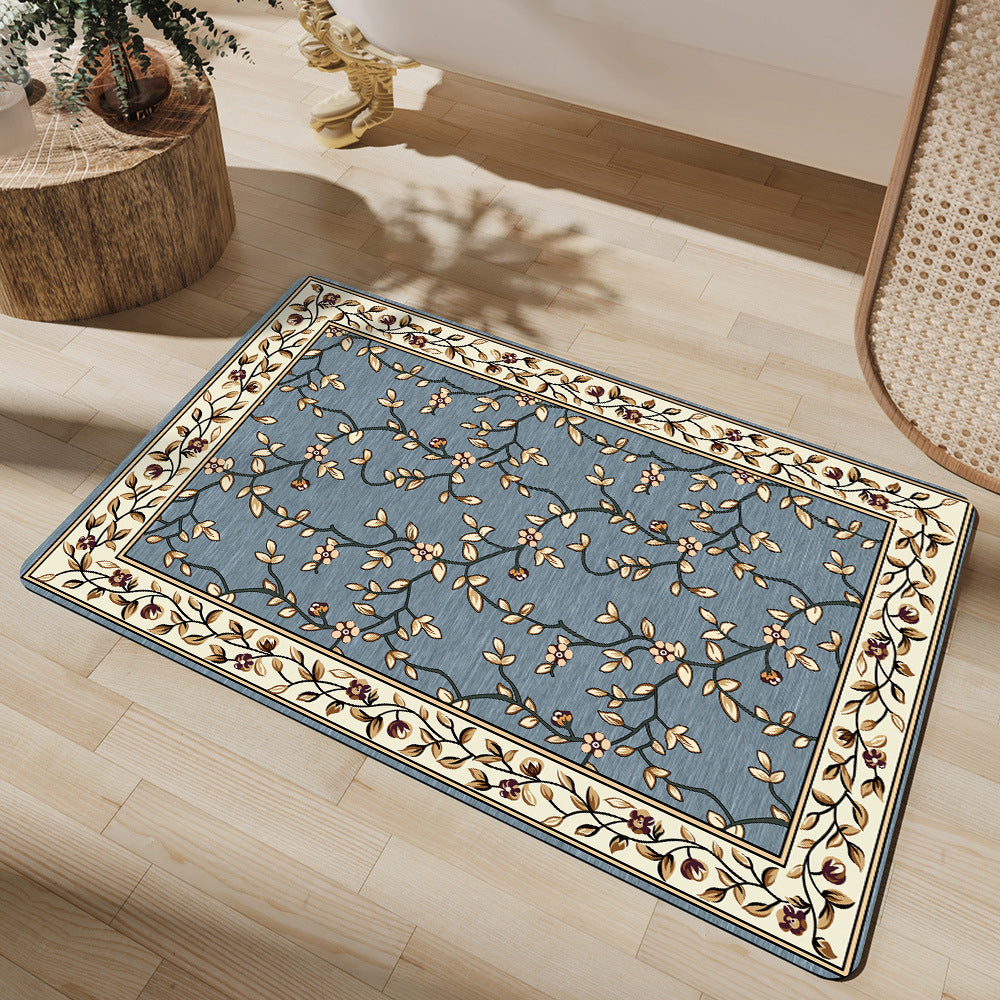 Elegant Vintage Floral Bath Mat Bowlift 1788245864