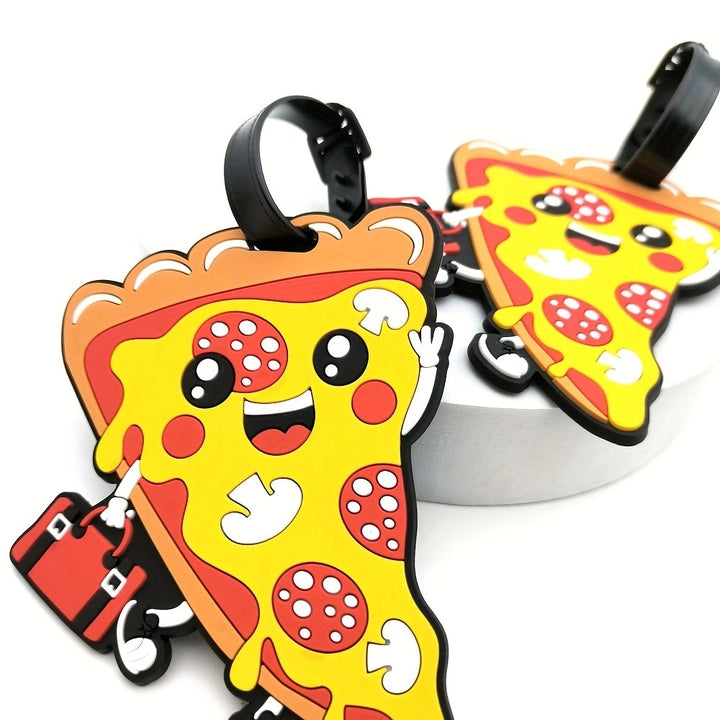 Playful Pizza Slice Luggage Tag Bowlift