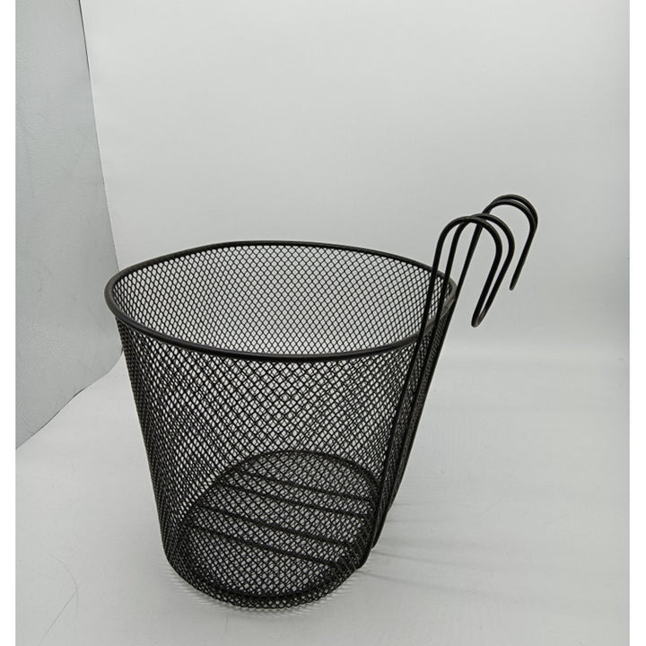 mesh front bicycle basket with over-the-handlebar hooks Bowlift