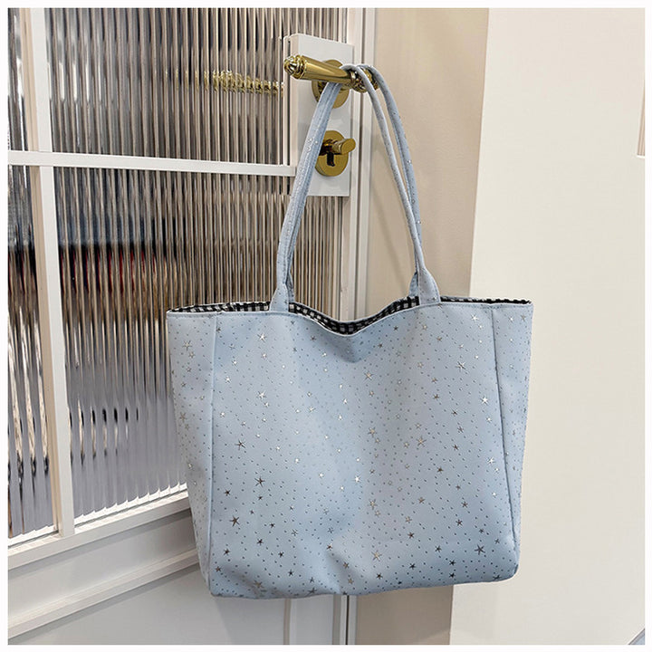 Stylish Star-Patterned Tote Bag Bowlift