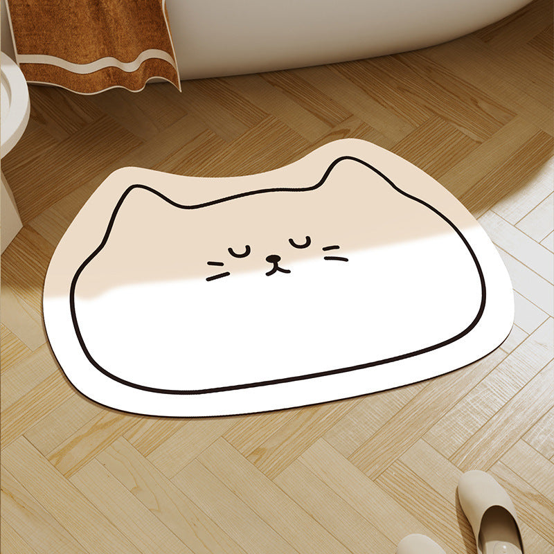 Cat-Shaped Decorative Bath Mat