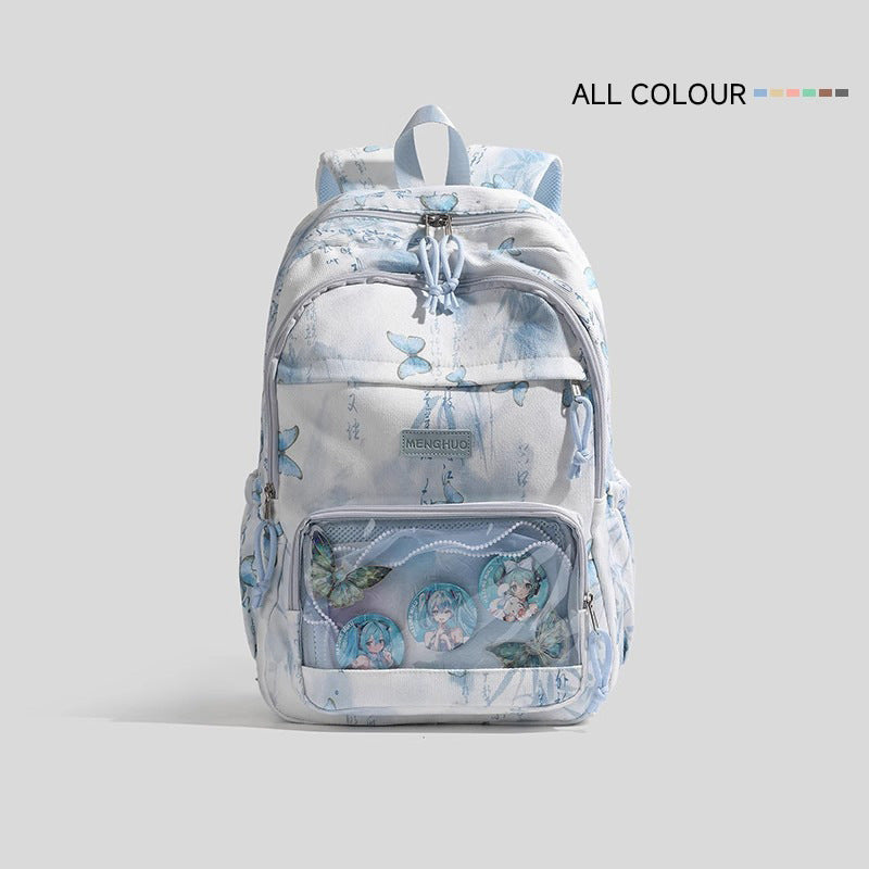 Stylish Butterfly Print Backpack Bowlift