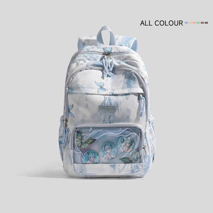 Stylish Butterfly Print Backpack Bowlift