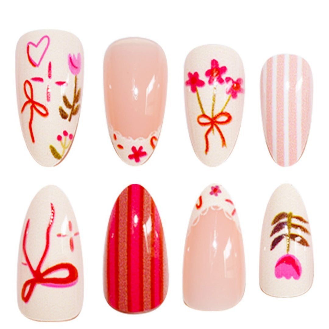 Artistic Floral Nail Art Set Bowlift