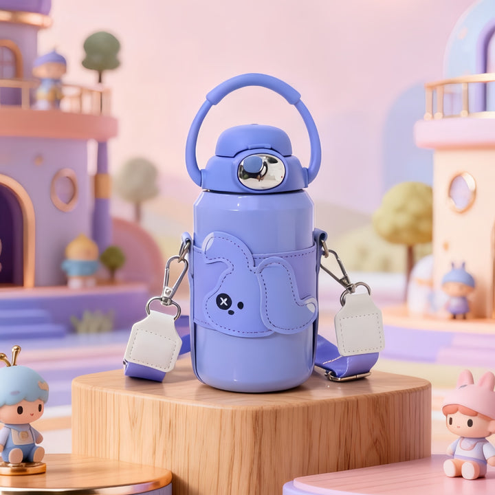 Ladies Insulated Water Bottle with Cute Bunny Design Bowlift