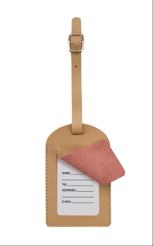 Genuine Leather Luggage Tag Bowlift