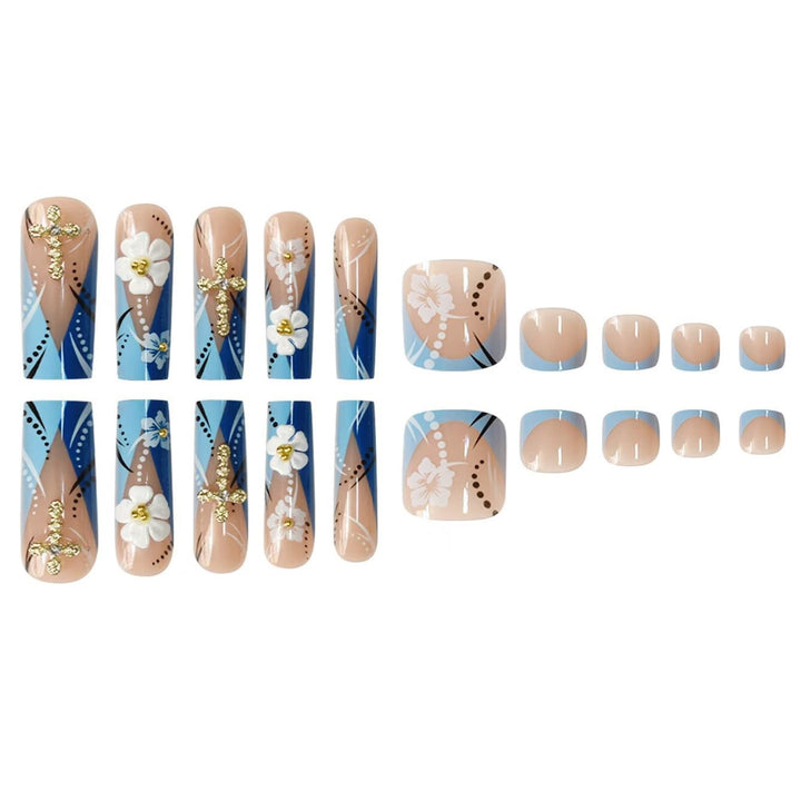 Floral Design Acrylic Nail Extensions Bowlift