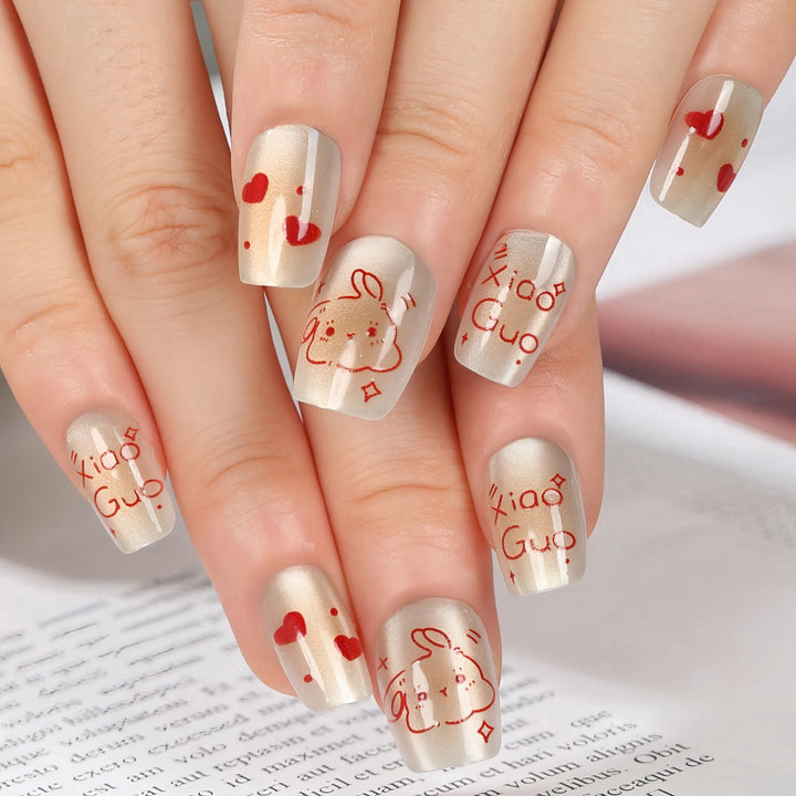 Creative animal motif artificial nails Bowlift