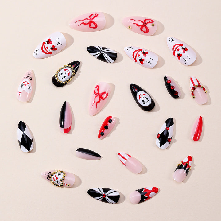 Artistic 3D Clown-Themed Nail Art Extensions Bowlift