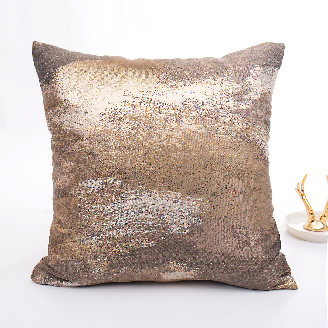 Decorative Textured Cushion with Metallic Finish