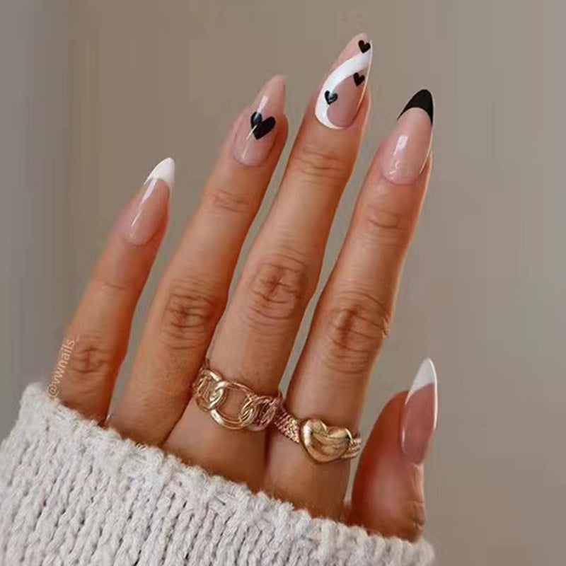 Creative Nail Art with Heart Design Bowlift