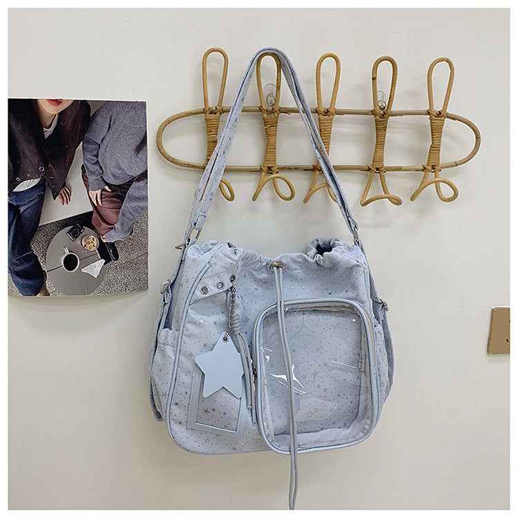 Stylish Multi-Pocket Drawstring Tote Bag Bowlift