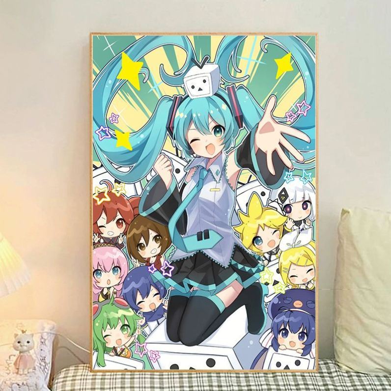 Anime-Themed Illustrated Canvas Art Print Bowlift
