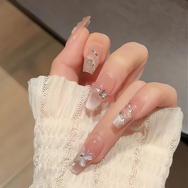 Star-Accent Press-On Nail Set Bowlift