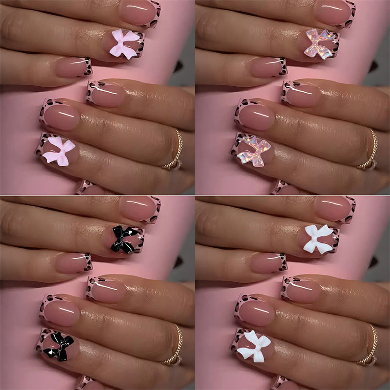 Decorative Press-On Nail Art Set with Unique Embellishments Bowlift