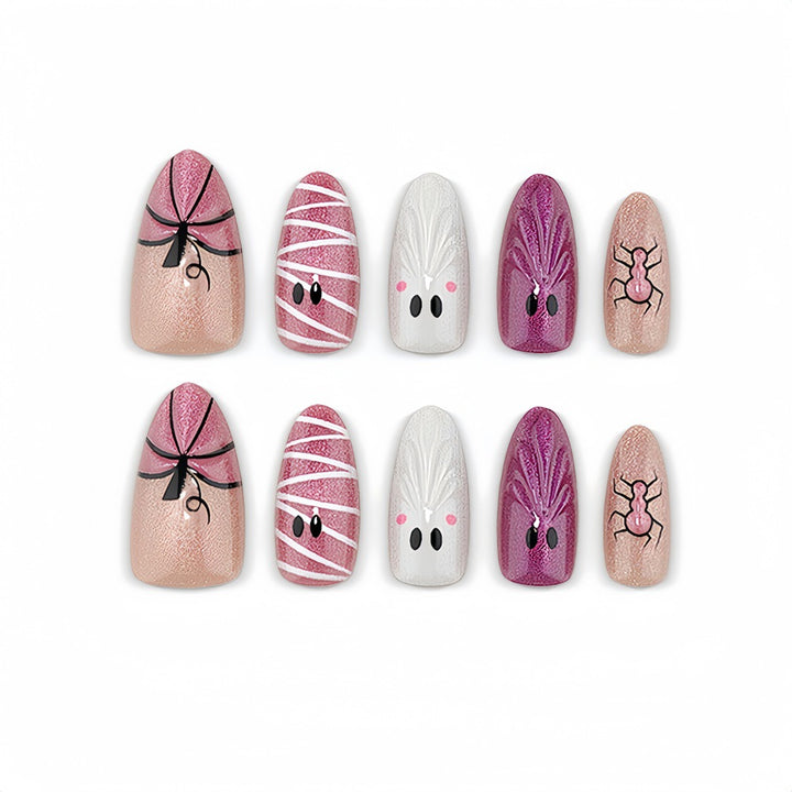 Creative artificial nails with Halloween motifs Bowlift