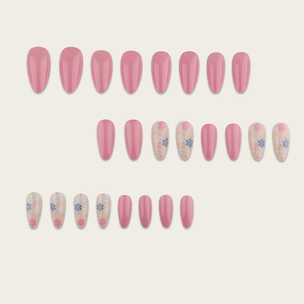 Artificial Nails in Elegant Flower Design Bowlift