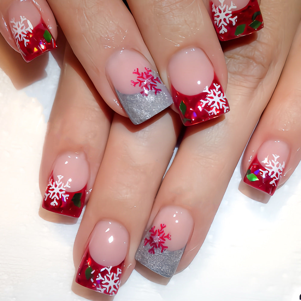 Seasonal Snowflake Nail Art Wraps Bowlift