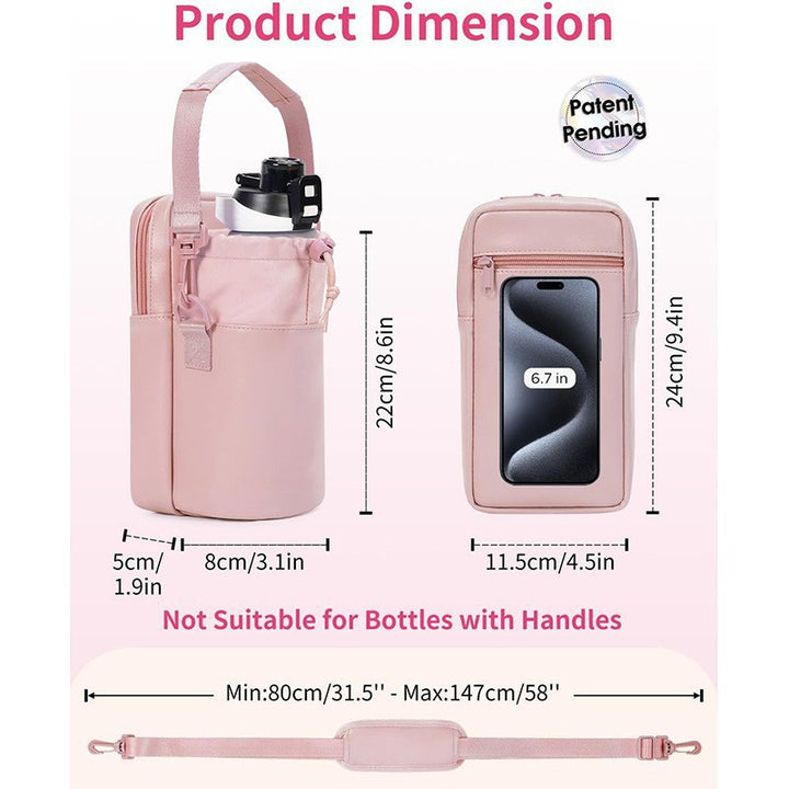 Multifunctional Water Bottle Bag with Insulated Compartment Bowlift