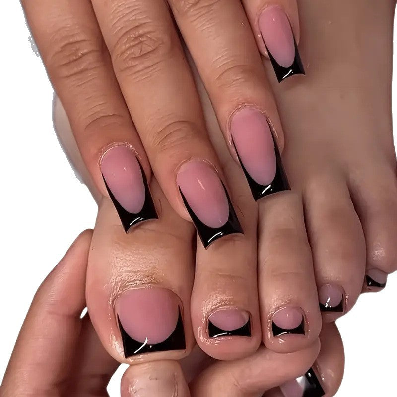 Decorative Floral Press-On Pedicure Set Bowlift