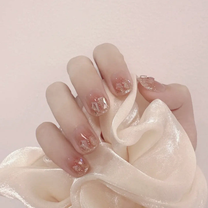 Decorative Glitter Press-On Nail Tips Bowlift