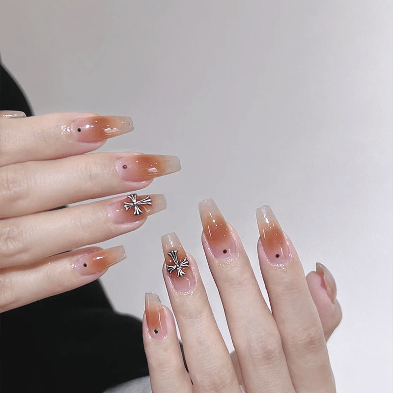 Artificial nail set with glamorous 3D decorations Bowlift