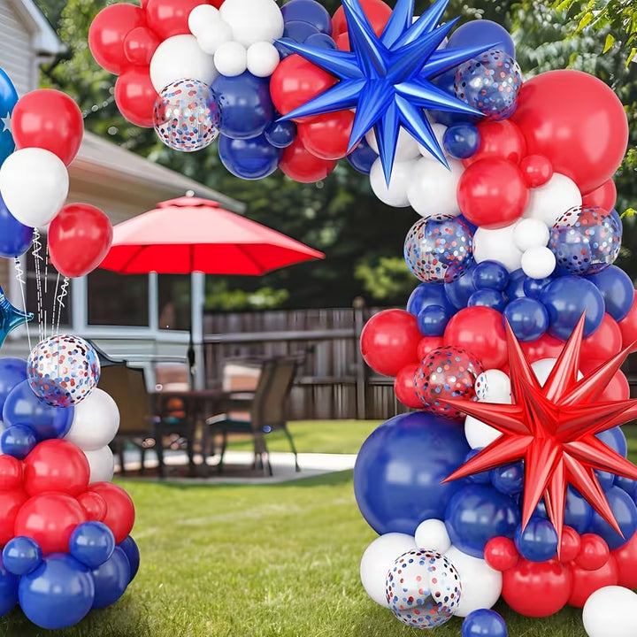 Unisex nan Balloon arch and table decor set with columns, clusters and fireworks attachments Bowlift