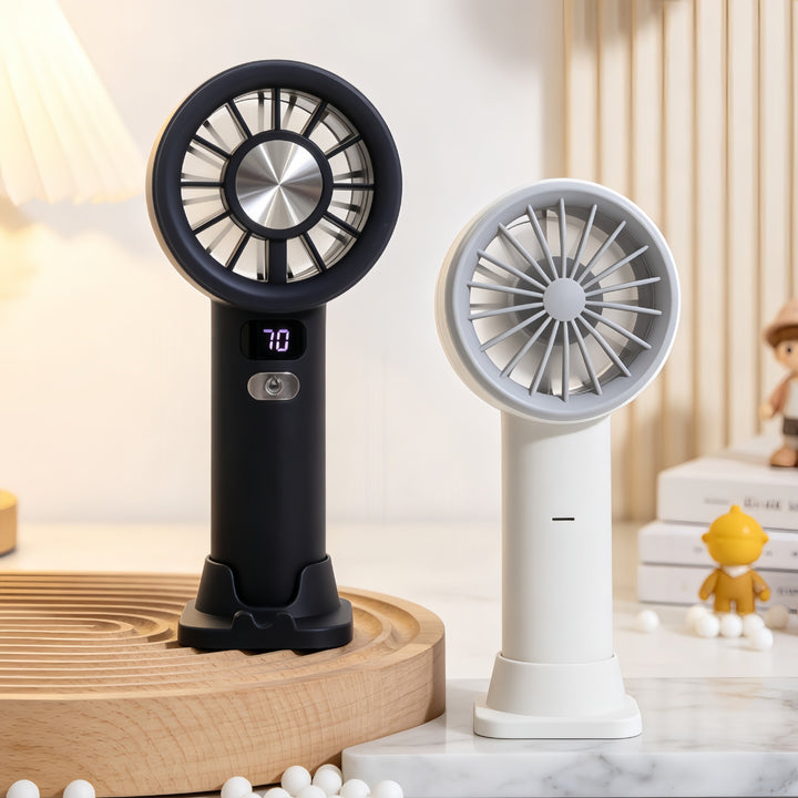 Portable Handheld Fan with Precise Speed Control and LED Display Bowlift