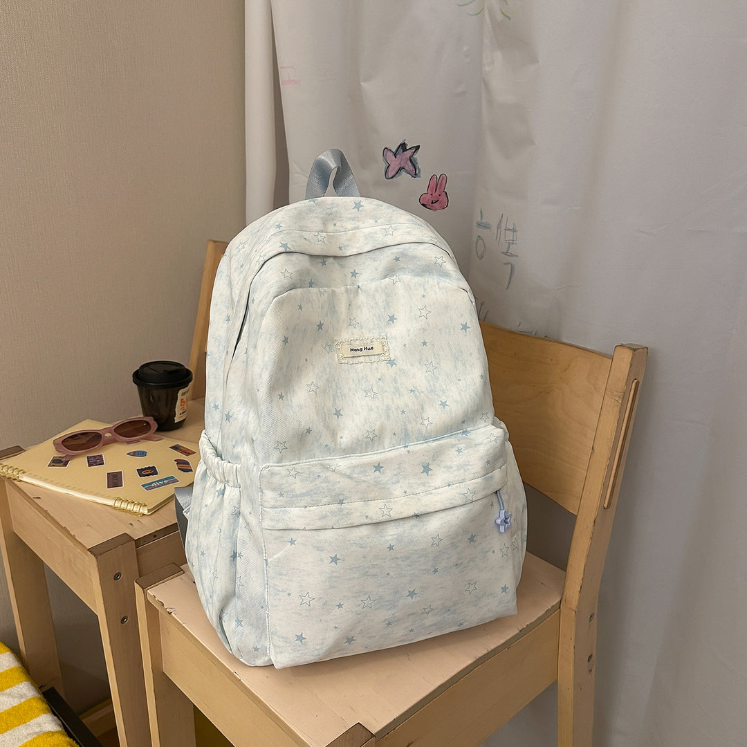 Star-Patterned Casual Backpack Bowlift