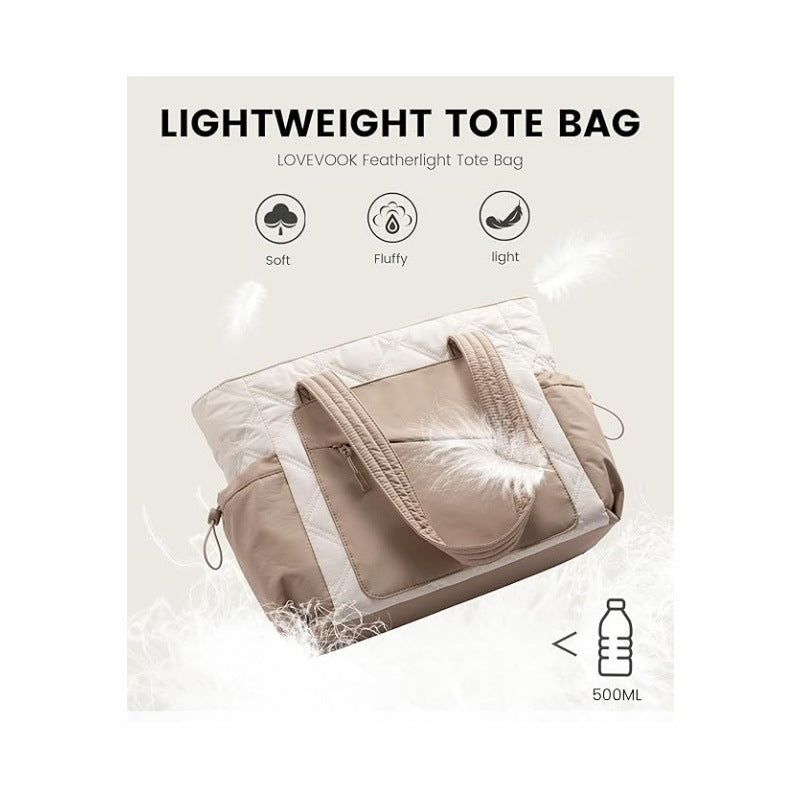 Stylish and Functional Tote Bag with Separate Cosmetic Bag Bowlift