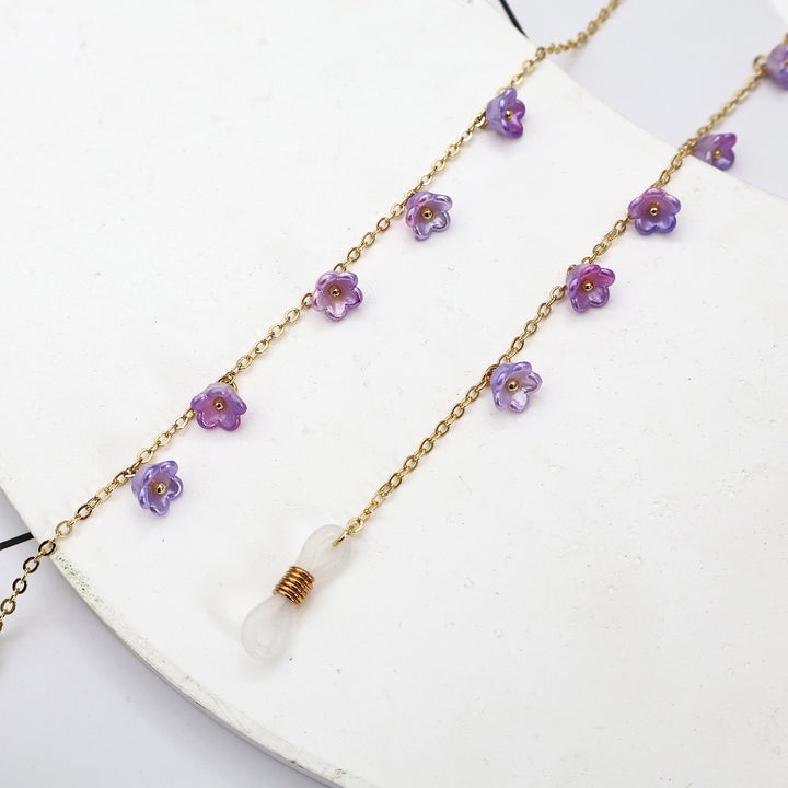 Floral Embellished Eyewear Chain Bowlift