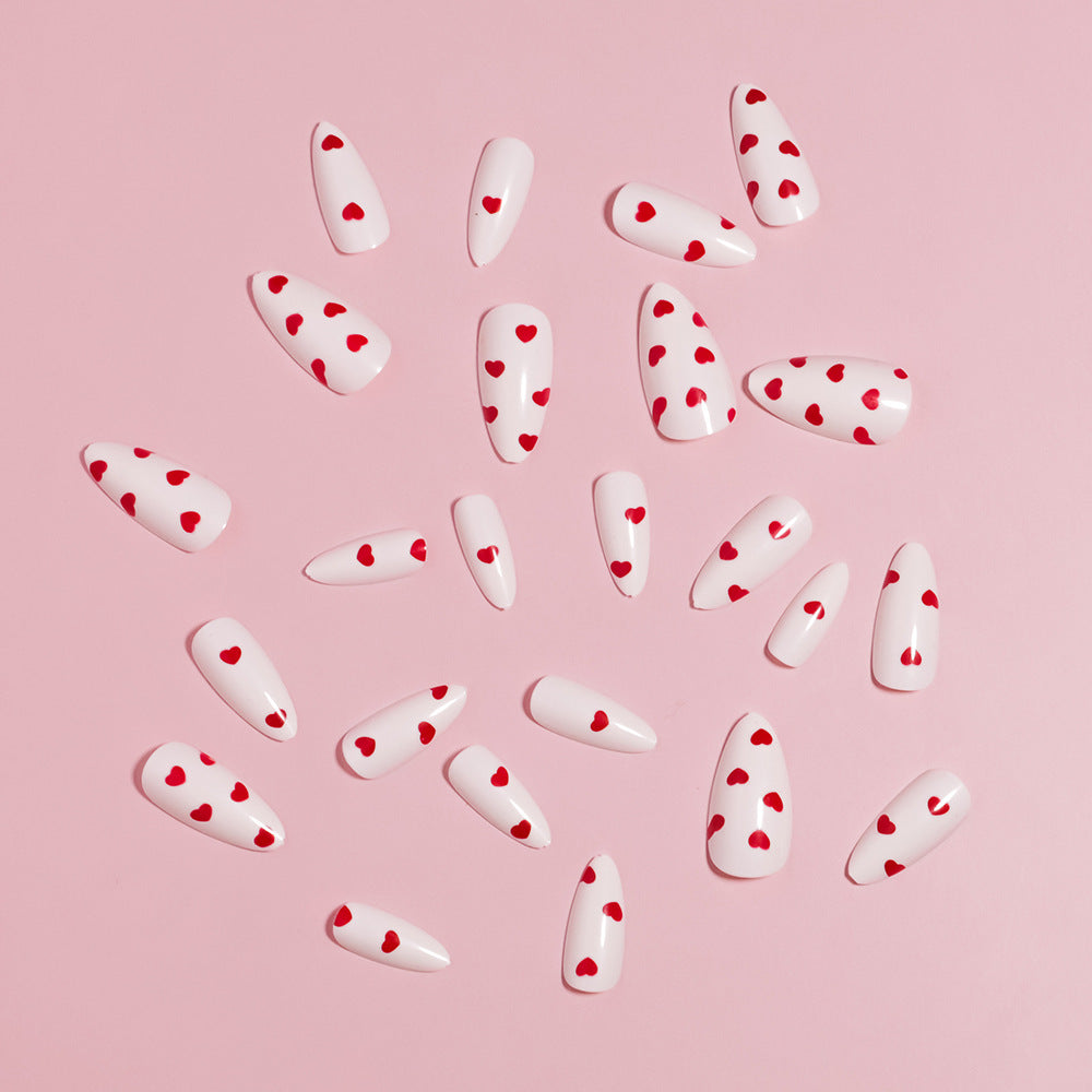 Trendy Heart-Decorated Nail Art Bowlift