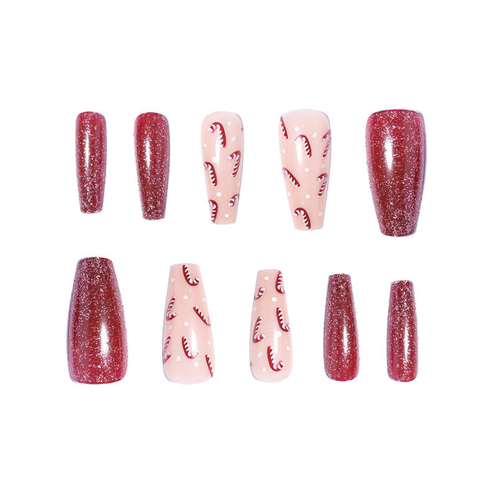 Artistic Glitter Press-On Nail Set Bowlift