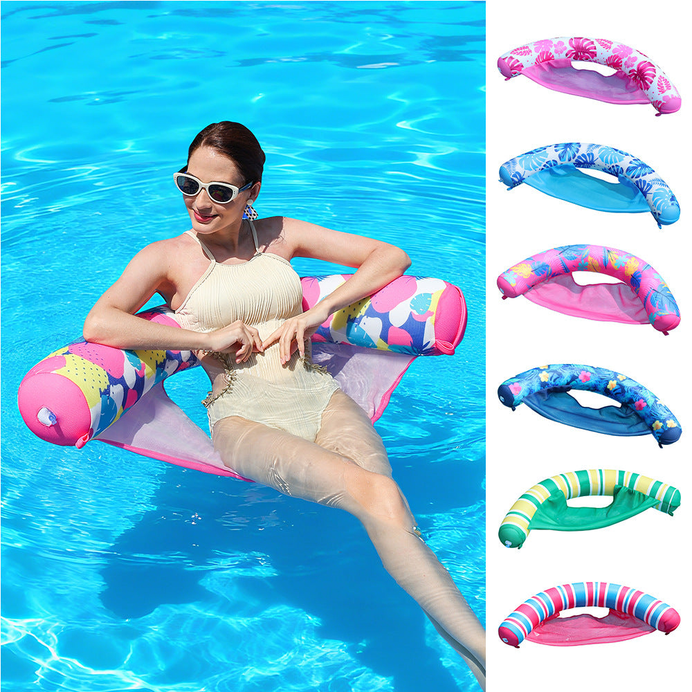 Women's Inflatable Swimming Lounge with Net Support Bowlift