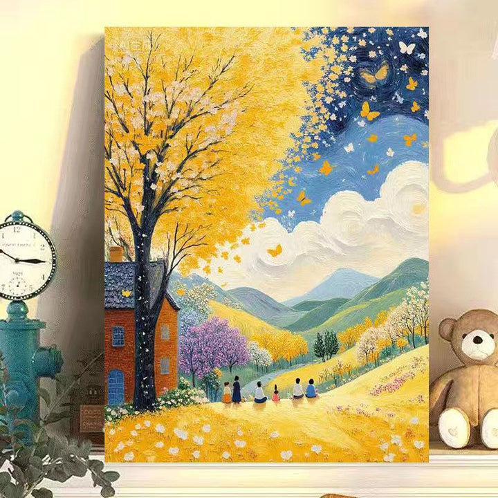 Scenic Autumn Landscape Canvas Art Print Bowlift