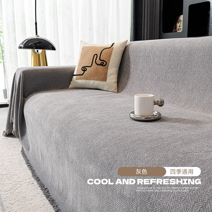 Cozy Textured Sofa Throw Blanket