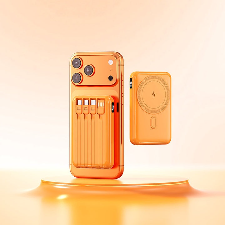 Power bank with integrated charging cable and stylish design Bowlift