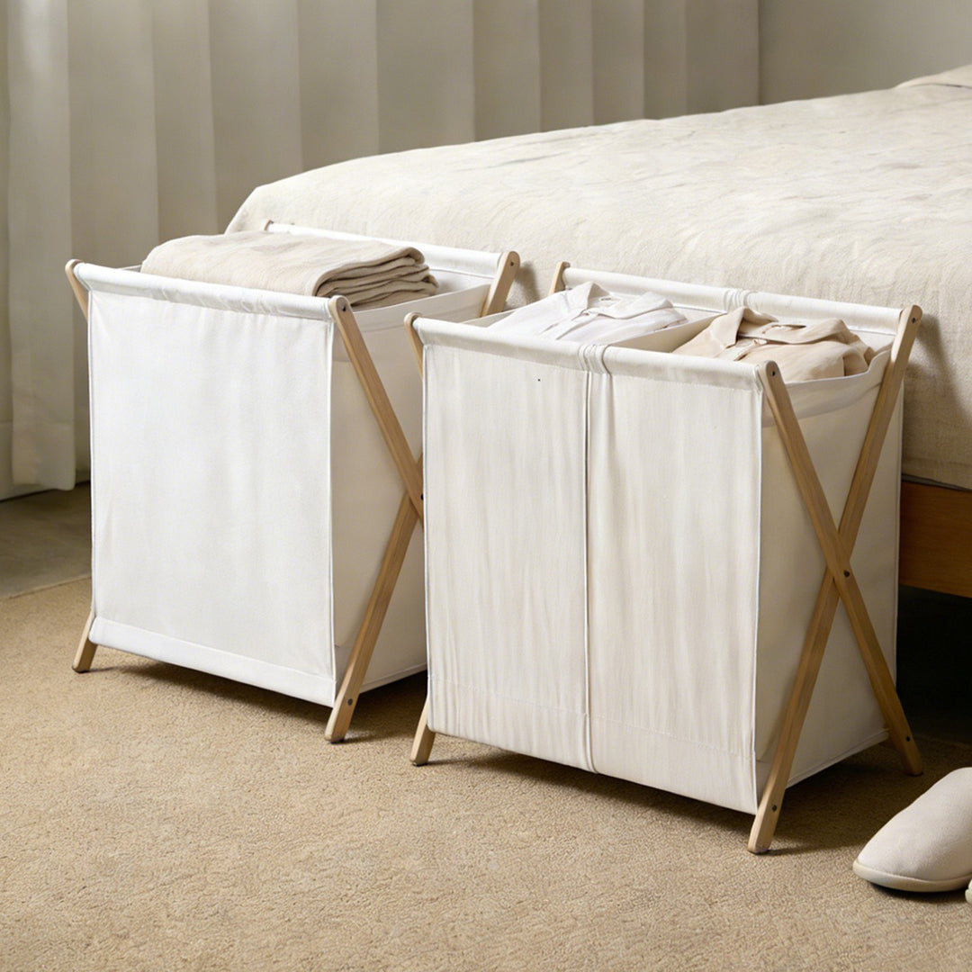 Laundry basket with practical folding mechanism Bowlift