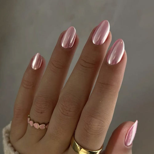 Artistic Nail Extensions with Metallic Finish Bowlift