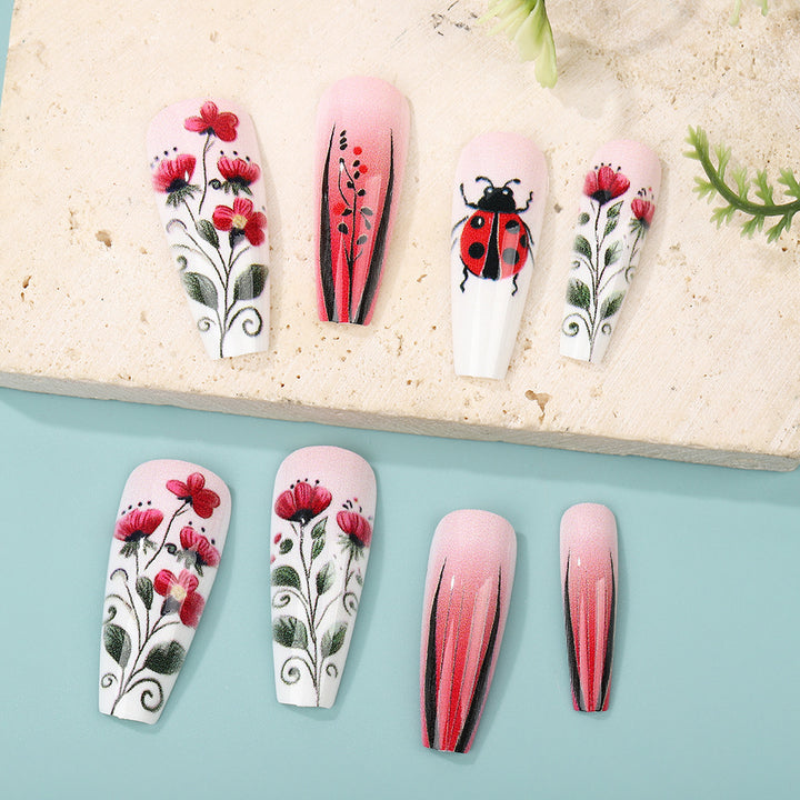 Creative Nail Art Set with Floral Motifs Bowlift
