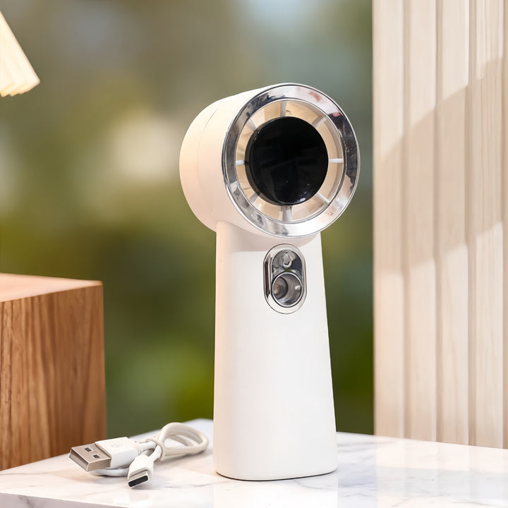 Women Portable Mini Fan with USB Charging Function and Innovative Spray Technology Bowlift