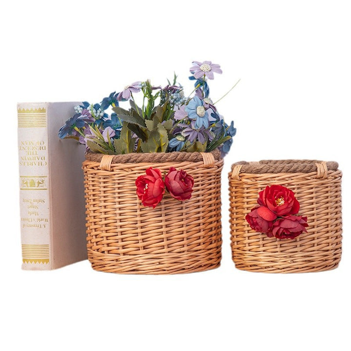 Decorative Wicker Planter Bowlift