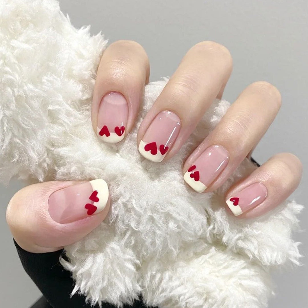 Artificial nail set with elegant high-gloss finish and natural look Bowlift