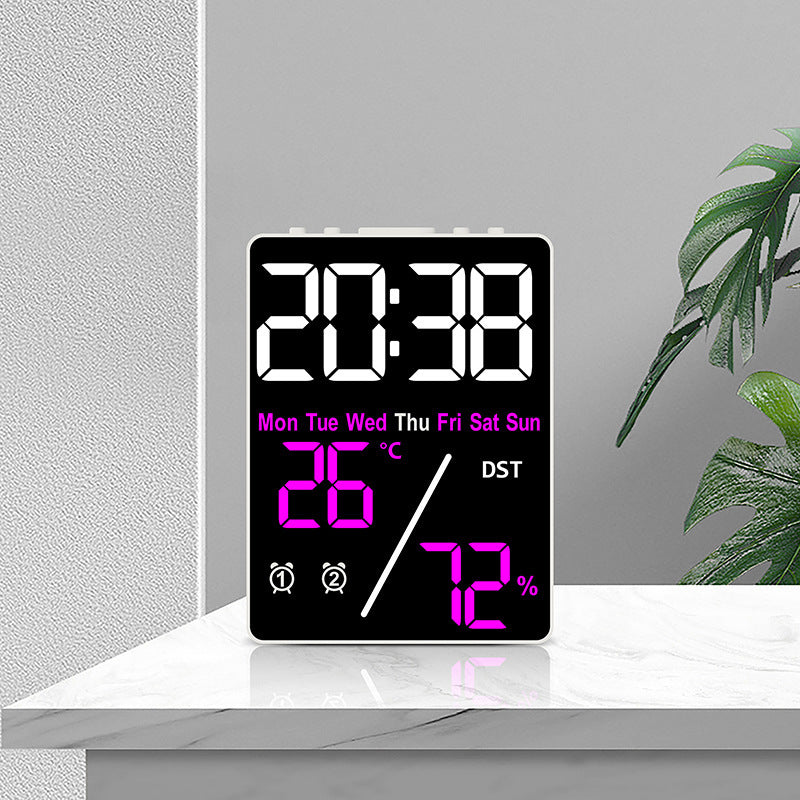 Digital Alarm Clock with Hygrometer and Temperature Display Bowlift