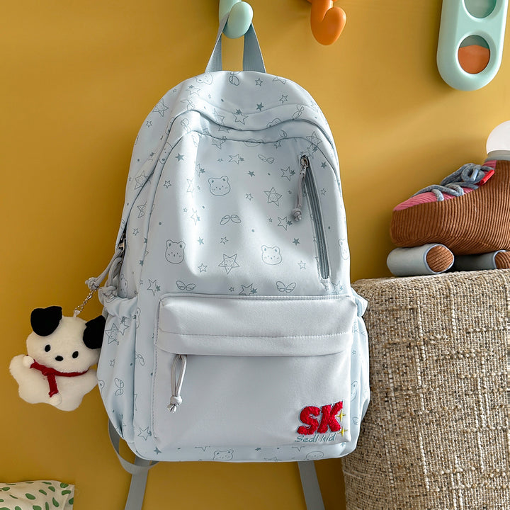 Illustrated Character-Themed Backpack Bowlift