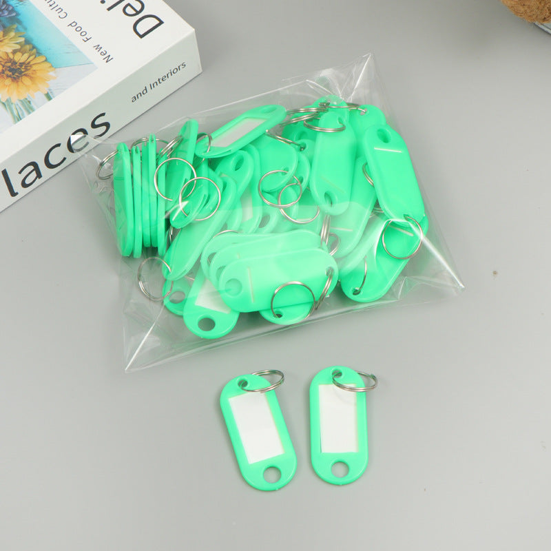 Unisex label tags with key ring and writable field Bowlift