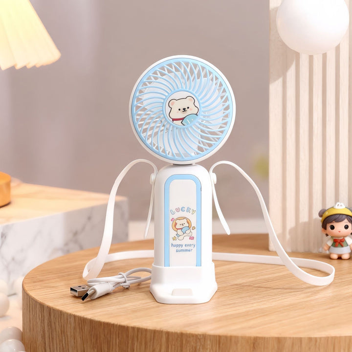 Ladies Portable Hand Fan with Cute Design Bowlift